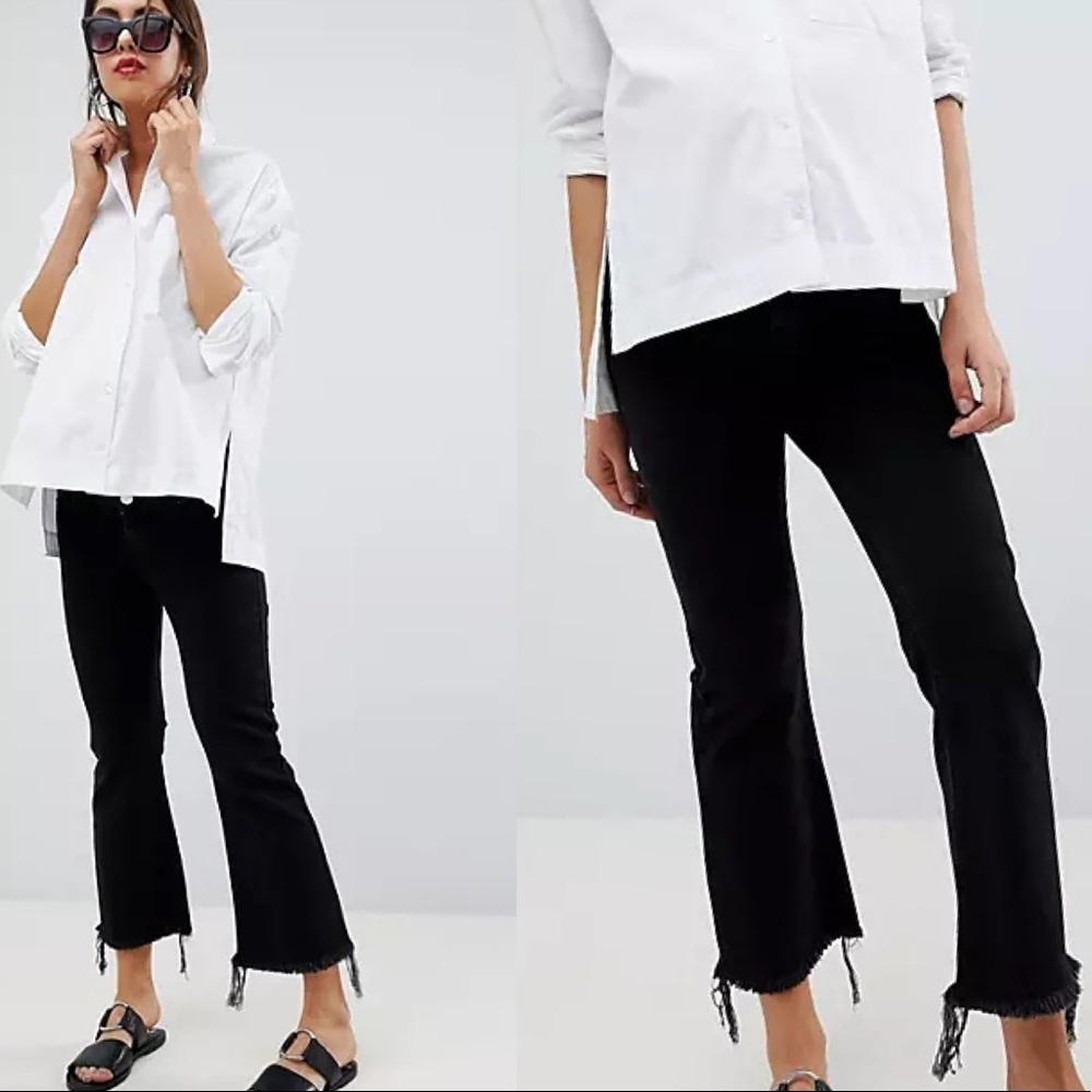 ASOS Cropped Flare Maternity Jeans